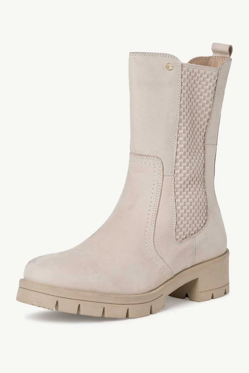 Unisex Long Leather Chelsea Boots